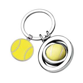 Engraved tennis ball keyring