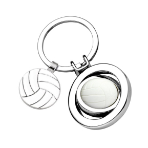 Engraved volleyball-shaped keyring