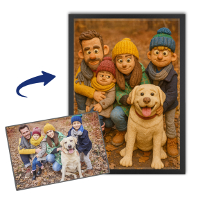 Modelling clay-style caricature from a photo