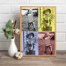 Framed Pop Art poster with 4 photos Framed Pop Art poster with 4 photos