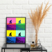 Framed Pop Art poster with 4 photos Framed Pop Art poster with 4 photos