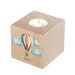 Personalised wooden balloon cube candleholder