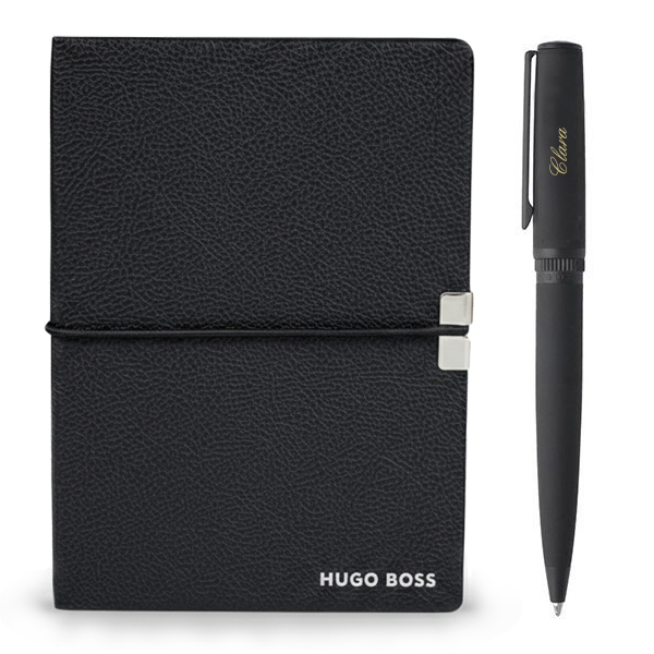 Hugo Boss gift set with notebook and ballpoint pen