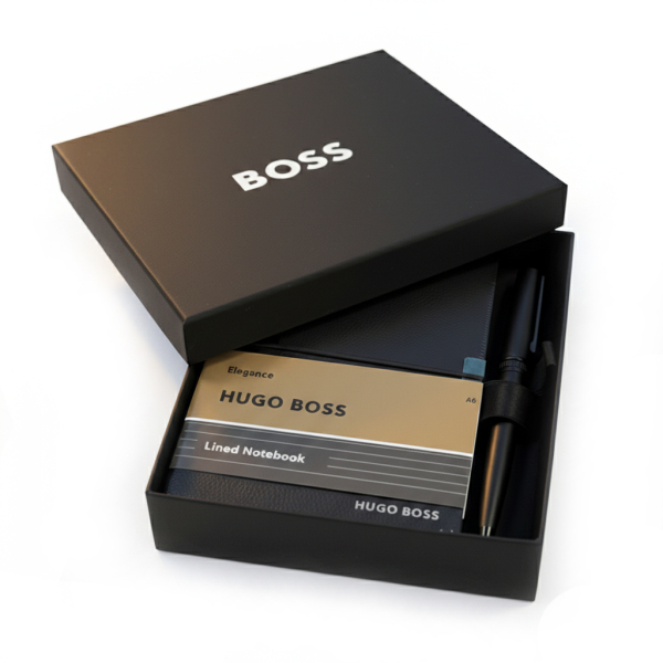 Hugo Boss gift set with notebook and ballpoint pen