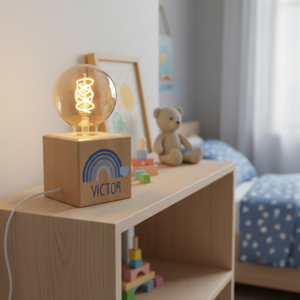 Filament Bulb Lamp Printed Rainbow