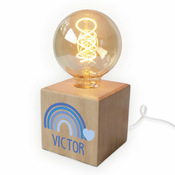 Filament Bulb Lamp Printed Rainbow