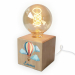 Filament Bulb Lamp Printed Hot Air Balloon