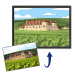 Portrait of a house in flat design style based on a photo