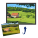 Portrait of a house in flat design style based on a photo