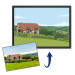 Portrait of a house in flat design style based on a photo