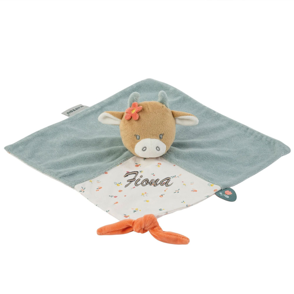 Mila the cow embroidered comforter