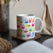 Mug with children's hands personalised with their first name Mug with children's hands personalised with their first name