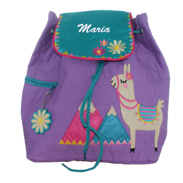 Personalised backpack with a llama