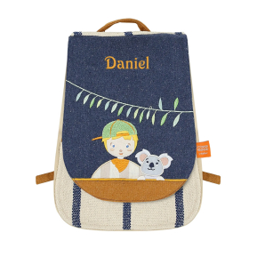 Personalised backpack with child and koala