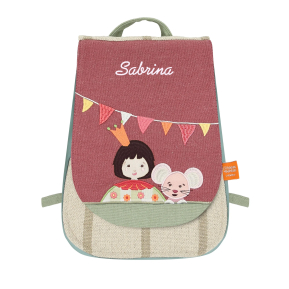 Personalised backpack with child and mouse
