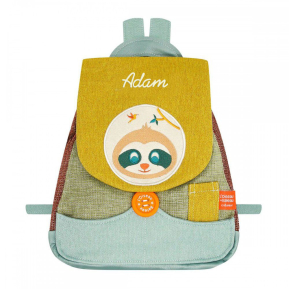 Personalised backpack with sloth design