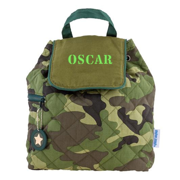 Personalised children's backpack camouflage
