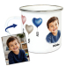Personalised enamel mug Heart Balloons Personalised enamel mug Heart Balloons