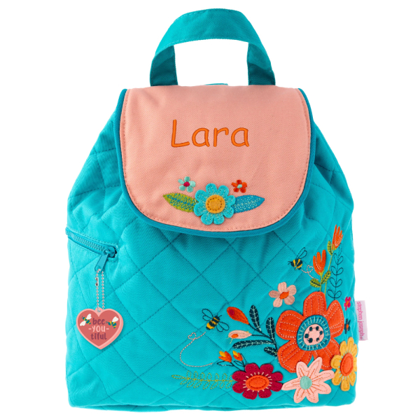 Personalised floral backpack