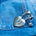 Personalised heart keyring for two Personalised heart keyring for two