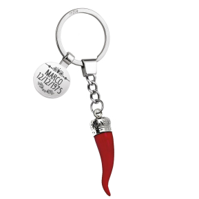 Personalised keyring with chilli pepper