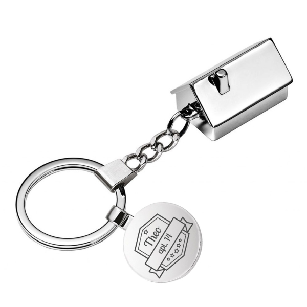 Personalised keyring with little house