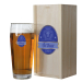 Personalised Lion beer glass with colour printing