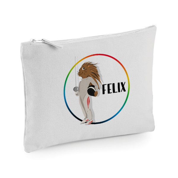 Personalised multi-purpose pouch with sports animal motif