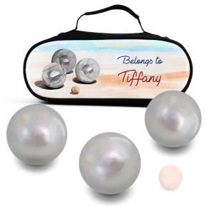 Personalised p�tanque bag Watercolour