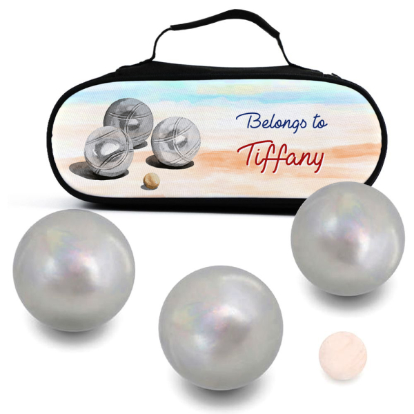 Personalised p&eacute;tanque bag Watercolour