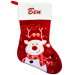 Personalised red Christmas stocking with design