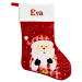 Personalised red Christmas stocking with design