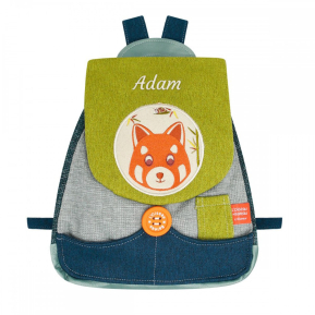 Personalised red panda backpack