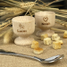 Personalised wooden egg cup with first name and pattern Personalised wooden egg cup with first name and pattern