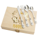 Baptism box and its personalised cutlery Baptism box and its personalised cutlery