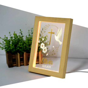 Personalised baptism LED frame