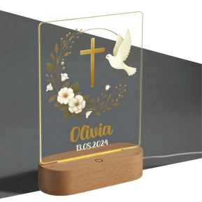 Personalised baptism night light