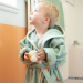 Personalized child bathrobe Green Penguin Personalized child bathrobe Green Penguin