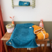 Personalised children's towel 70 x 140 cm � Blue Raccoon