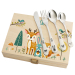 Children's cutlery set with printed wooden box enchanted forest Children's cutlery set with printed wooden box enchanted forest
