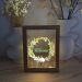 Personalised LED frame with flower wreath Personalised LED frame with flower wreath