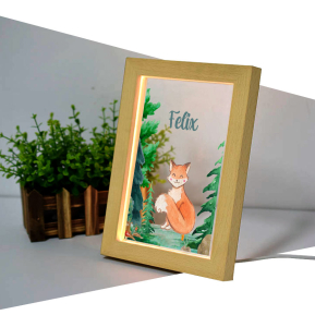 Personalised forest and animals LED frame
