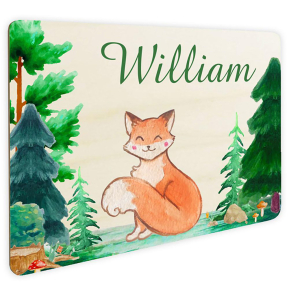 Personalised forest and animals door sign