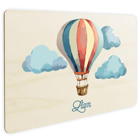 Personalised hot air balloon door sign