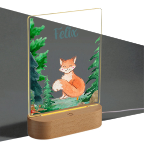 Personalised night light forest and animals