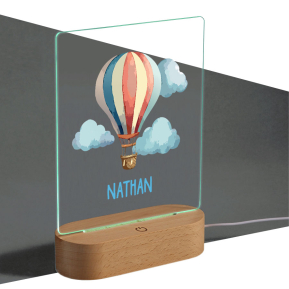 Personalised night light hot air balloon