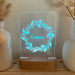 Personalised night light with name in flower wreath Personalised night light with name in flower wreath