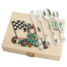 Cutlery in printed wooden box Formula 1 Driver Cutlery in printed wooden box Formula 1 Driver