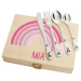 Rainbow box and its personalised cutlery Rainbow box and its personalised cutlery
