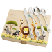 Personalized cutlery set Safari with print Personalized cutlery set Safari with print